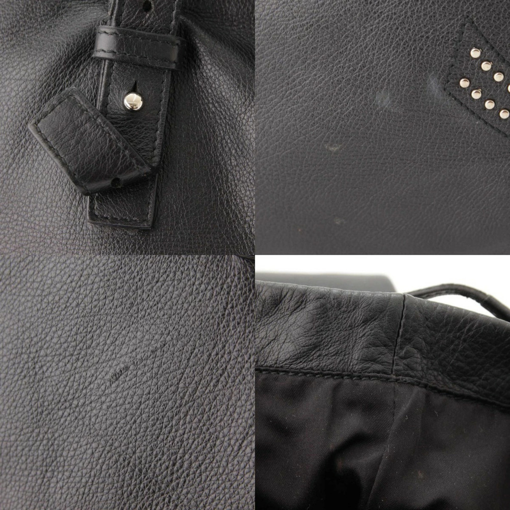 Yves Saint Laurent Kahala Studded Leather Tote Bag Black - Picture 6 of 8